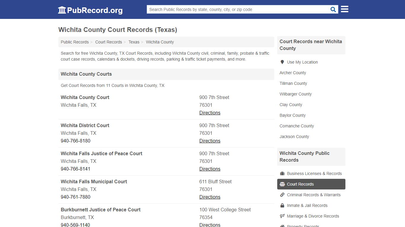 Free Wichita County Court Records (Texas Court Records)